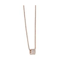 guess g rounds necklace rose gold plated