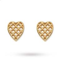 gucci diamantissima heart stud earrings