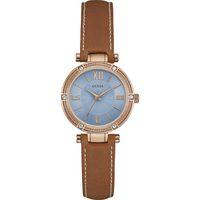GUESS Ladies Rose Gold and Blue Dial Watch