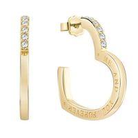 guess ladies gold plated frame earrings