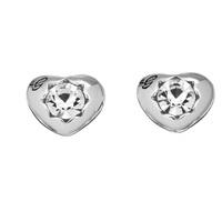 GUESS Ladies Crystals of Love Stud Earrings