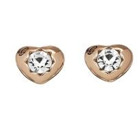 guess ladies crystals of love stud earrings