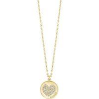 GUESS Ladies Gold Plated Heart Devotion Necklace