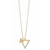 guess ladies gold plated iconic 3angles necklace