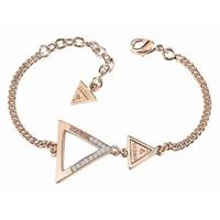 GUESS Ladies Rose Gold Plated Iconic 3angles Bracelet