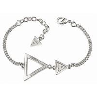 GUESS Ladies Rhodium Plated Iconic 3angles Bracelet