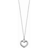 GUESS Ladies Rhodium Plated Gisele Bold G Heart Nacklace