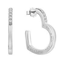 GUESS Ladies Silver Plated Frame Earrings