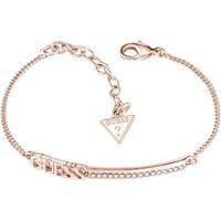 GUESS Ladies Rose Gold Plated Linear Bracelet