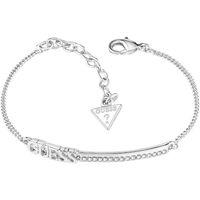 GUESS Ladies Silver Plated Linear Bracelet