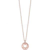 GUESS Ladies Rose Gold Plated Heart Devotion Necklace