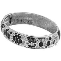 guess ladies black white crystal bangle