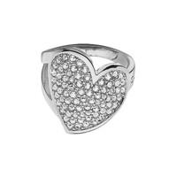 GUESS Ladies Zirconia White Metal Ring