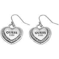 GUESS Ladies Love Crystal Heart Earrings