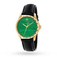 gucci le march des merveilles leather strap ladies watch