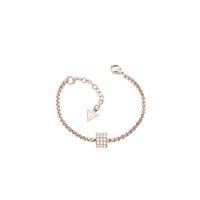 Guess Rose Gold Pavé Roundel Bead Bracelet