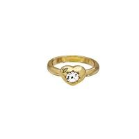 guess gold plated mini heart ring