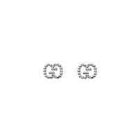 gucci boule silver gg stud earrings