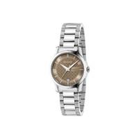 Gucci G-Timeless ladies\' brown dial stainless steel watch