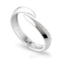 Guess Ladies The Crown Rhodium Plated Open Bangle UBB82044-S