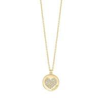 Guess Ladies Heart Devotion Gold Plated Crystal Pendant UBN82051