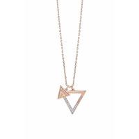 guess rose gold plated iconic 3 angles necklace ubn83092