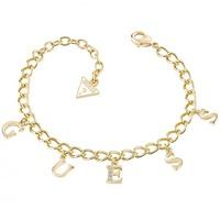 Guess Ladies Gold Plated Logo Bracelet UBB61081-L