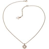 Guess Ladies Rose Gold Plated Small Heart Necklace UBN51421