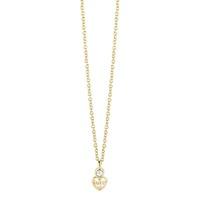 Guess Ladies Guessy Gold Plated Crystal Heart Pendant UBN82011