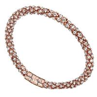 Guess Jewellery Rose Gold Plated Steel Pave Crystal Bangle UBB81334