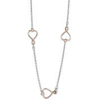 Guess Ladies Rose Gold Plated Heart Necklace UBN61058