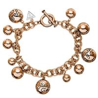 Guess Rose Gold Plated Ball Charm Bracelet UBB51201