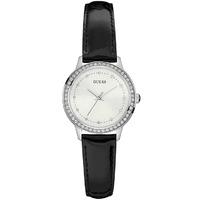 Guess Ladies Chelsea Black Leather Strap Watch W0648L7
