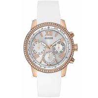 guess ladies sunrise chronograph strap watch w0616l1