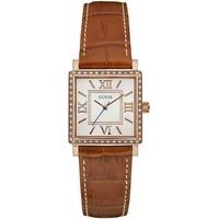 Guess Ladies Highline Brown Leather Strap Watch W0829L4