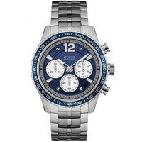 Guess Mens Blue Chronograph Bracelet Watch W0969G1