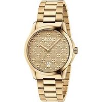 gucci ladies g timeless gold plated bracelet watch ya126461