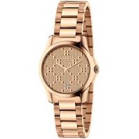 gucci ladies rose gold plated g timeless 27mm watch ya126567