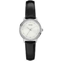Guess Ladies Chelsea Black Leather Strap Watch W0648L7