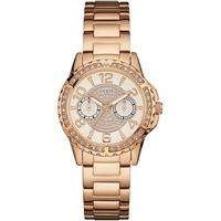 Guess Ladies Sassy Rose Gold Plated Bracelet Watch W0705L3