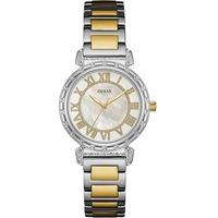 guess ladies south hampton two tone bracelet watch w0831l3