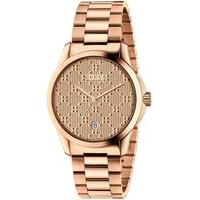 Gucci Ladies Rose Gold Plated G Timeless 38mm Watch YA126482