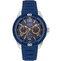 Guess Mens Blue Rubber Strap Watch W0967G2