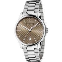 Gucci Mens G-Timeless Brown Bracelet Watch YA126317