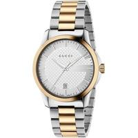 gucci mens g timeless two colour bracelet watch ya126450