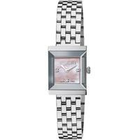 Gucci Ladies G-Frame Square Diamond Bracelet Watch YA128401
