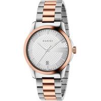 gucci mens g timeless two colour bracelet watch ya126447