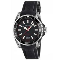 gucci mens dive black strap watch ya136303