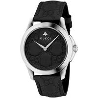 Gucci Ladies Black Leather Strap Watch YA1264031