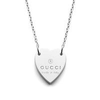 Gucci Trademark Engraved Heart Necklace YBB22351200100U